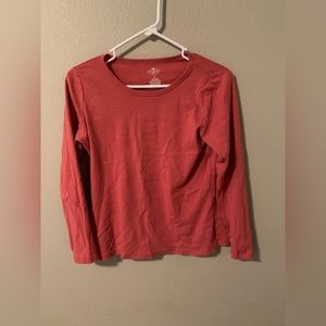 At Johns Bay Long Sleeve, Pink, Size Medium, 100% Cotton